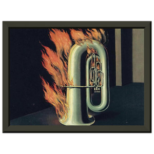 Rene Magritte THE DISCOVERY OF FIRE 1935 Premium Metal Framed Art Print Poster