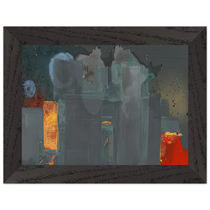 Helen Frankenthaler  Janus 1990 Premium Wooden Framed Art Print / Poster