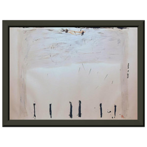 Antoni Tapies  VERTICALES EN BAS 1968 Premium Metal Framed Art Print / Poster