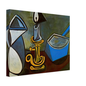 Pablo Picasso  Jug candle and enamel pan  1945 Canvas