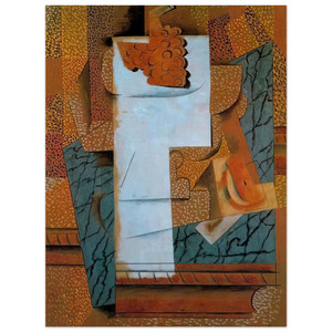 Pablo Picasso  Fruit vase and bunch of grapes  1914 Aluminum Print