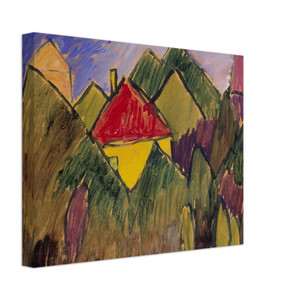 Alexej von Jawlensky  ROTE GIEBEL ROTE D CHER 1910 Canvas