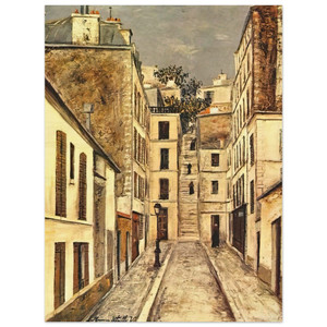 Maurice Utrillo  THE PASSAGE THE DEAD END Wood Print