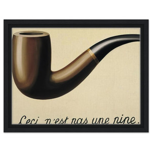 Rene Magritte  THE TREACHERY OF IMAGES THIS IS NOT A PIPE 1948 Framed Canvas