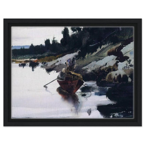 Andrew Wyeth  TURKEY COVE LEDGE Framed Canvas