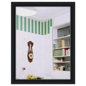 Daniel Buren  Papiers colles blanc et vert  1969 Framed Canvas