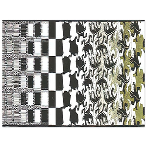 MC Escher  METAMORPHOSIS II EXCERPT 2 Aluminum Print