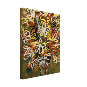 Rene Portocarrero  FLOWER VASE 1963 Canvas