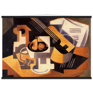 Juan Gris GUITAR AND FRUIT BOWL ON A TABLE 1918 Poster with Hanger