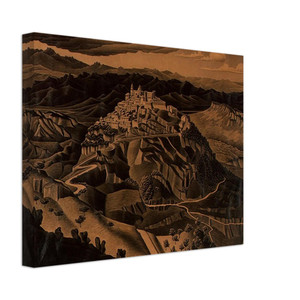 MC Escher  ITALIAN TOWN Canvas