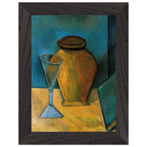 Pablo Picasso  Pot Glass and Book  1908 Premium Wooden Framed Art Print / Poster