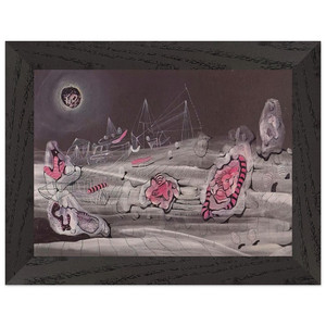 Roberto Matta  DARK LIGHT 1940 Premium Wooden Framed Art Print / Poster
