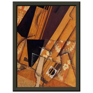 Juan Gris  GUITAR AND GLASS 1914 Premium Metal Framed Art Print / Poster