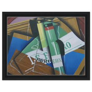 Juan Gris  THE BORDEAUX BOTTLE 1915 Framed Canvas
