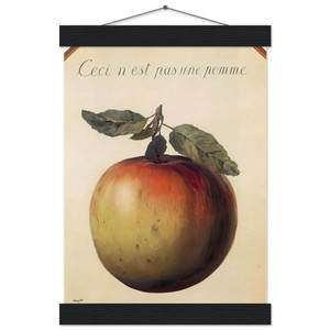Rene Magritte THIS IS NOT AN APPLE 1964 Museum-Quality Matte Poster with Hanger