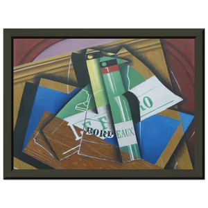 Juan Gris  THE BORDEAUX BOTTLE 1915 Premium Metal Framed Art Print / Poster