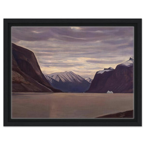Rockwell Kent  North Greenland Fiord Gray Day Framed Canvas