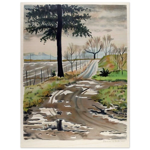 Clarence Holbrook Carter  Untitled  Country Road  1979 Wood Print