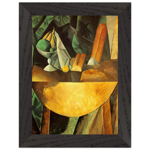 Pablo Picasso Bread and Fruits Premium Wooden Framed Art Print / Poster