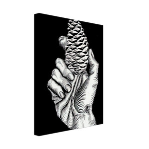MC Escher  HAND WITH FIR CONE Canvas