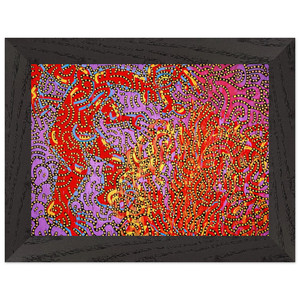 Keith Haring Moses Burning Bush 1985 N1 Premium Wood Framed Print
