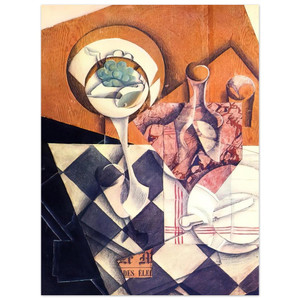 Juan Gris  FRUIT BOWL WITH BOTTLE 1914 Aluminum Print