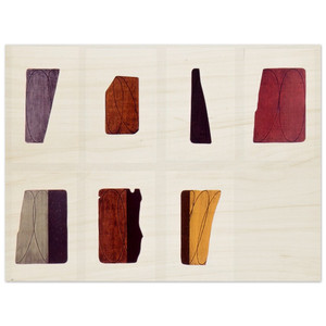 Robert Mangold  FRAGMENTS I VII 1998 Wood Print