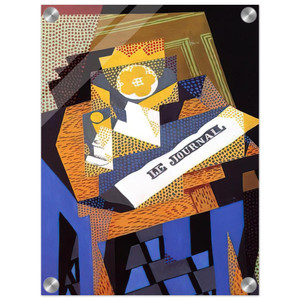 Juan Gris  NEWSPAPER AND FRUIT DISH 1916 Acrylic Print