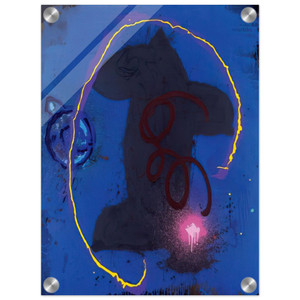 John Hoyland  Black Something 8290  1990 Acrylic Print