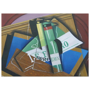 Juan Gris  THE BORDEAUX BOTTLE 1915 Fine Art Poster / Art Print