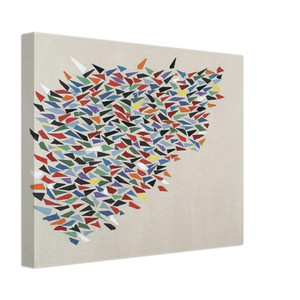 Robert Goodnough  Color Shapes on Gray  1979 Canvas