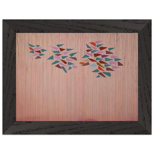 Robert Goodnough Colors on Gray Pink 1976 Premium Wooden Framed Art Print