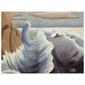 Lawren Harris  Shoreline  Art Nouveau Modern Wood Print