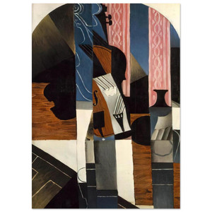 Juan Gris  VIOLIN AND INK BOTTLE ON A TABLE 1913 Fine Art Poster / Art Print