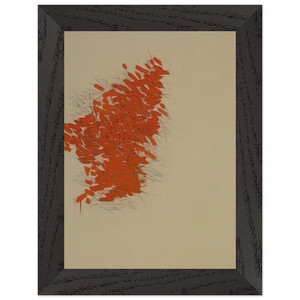 Robert Goodnough  Orange  1973 Premium Wooden Framed Art Print / Poster