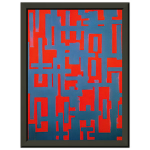Ad Reinhardt Red and Gray 1950 Premium Metal Framed Art Print / Poster