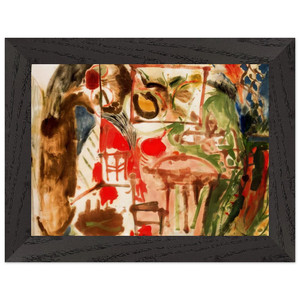 Helen Frankenthaler  Interior  1957 Premium Wooden Framed Art Print / Poster