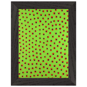 Yayoi Kusama  FIELDS IN SPRING 1988 Premium Wooden Framed Art Print / Poster