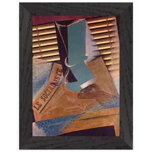 Juan Gris  THE SUNBLIND 1914 Premium Wooden Framed Art Print / Poster