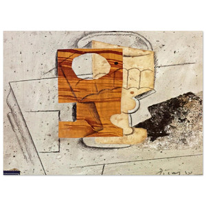 Pablo Picasso  Glass on a Table  1914 Fine Art Poster / Art Print