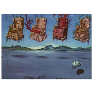 Salvador Dali  FOUR ARMCHAIRS IN THE SKY Fine Art Poster / Art Print