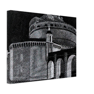 MC Escher  NOCTURNAL ROME CASTEL SANT ANGELO Canvas