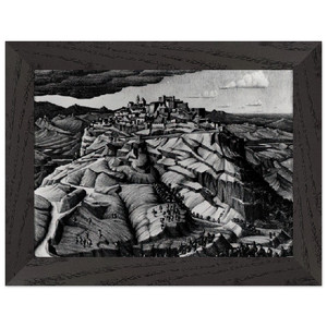 MC Escher Santa Severina 1931 Premium Wooden Framed Art Print / Poster