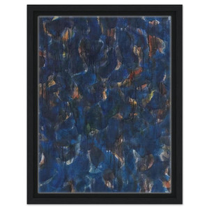 Sam Francis  Blue and Red Framed Canvas