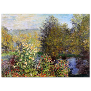 claude monet  A Corner of the Garden at Montgeron Fine Art Poster / Art Print