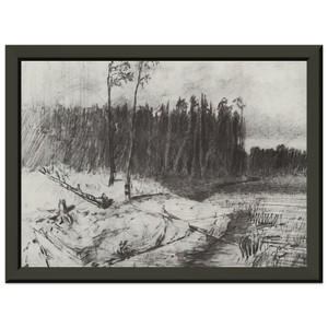 Arkhyp Kuindzhi  Forest near the water Premium Metal Framed Art Print / Poster