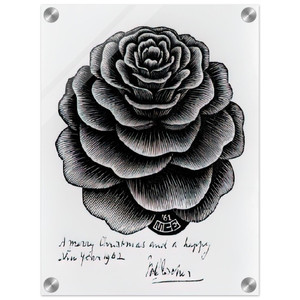 MC Escher  MERRY CHRISTMAS HAPPY NEW YEAR Acrylic Print