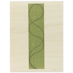 Robert Mangold  GREEN COLUMN FIGURE 2003 Wood Print