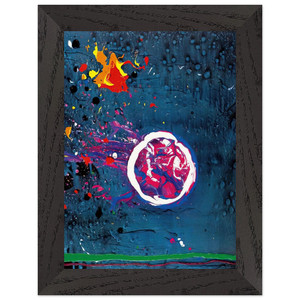 John Hoyland Vincents Moon 11707 2007 Premium Wood Framed Art Print Poster