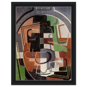 Juan Gris  STILL LIFE ON PLAQUE 1917 Framed Canvas